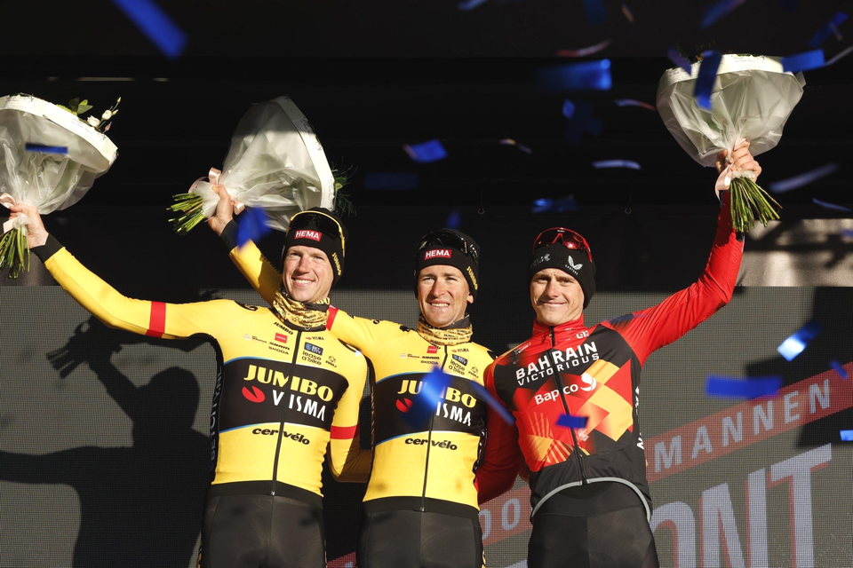 Tiesj Benoot wins Kuurne-Brussels-Kuurne as Jumbo-Visma dominate