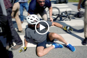 VIDEO: President Joe Biden falls off bike during ride near home