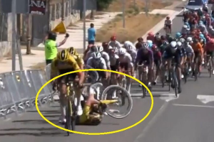 VIDEO: Insane Crash At Vuelta a Burgos