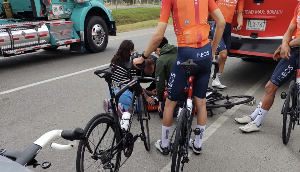 Egan Bernal hospitalized after horrendous crash with a bus