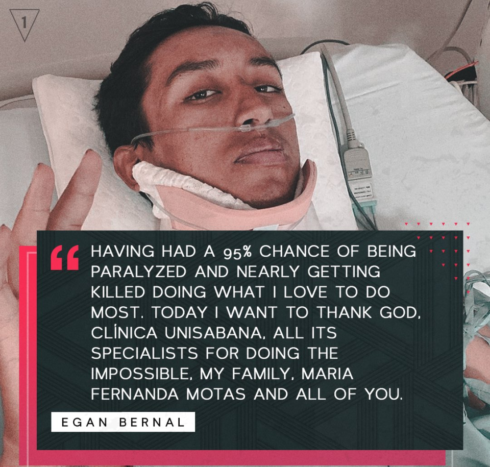 PHOTO: Egan Bernal in Hospital