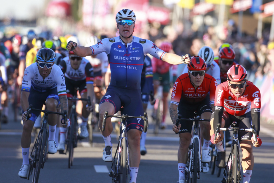 Fabio Jakobsen sprints to Kuurne-Brussels-Kuurne Victory