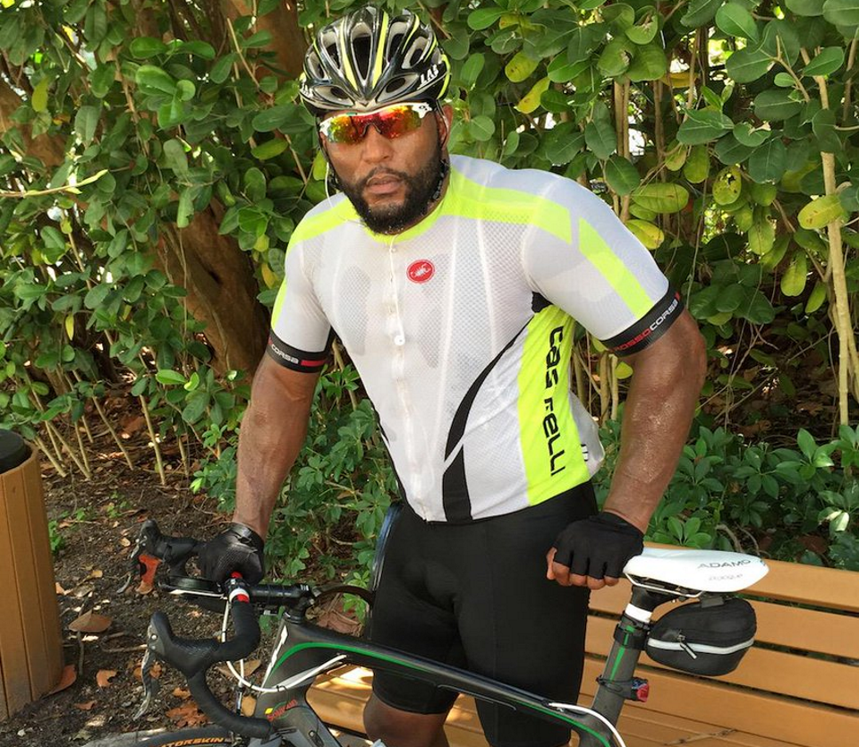 Ray Lewis is a keen cyclist, using cycling as a way to stay fit