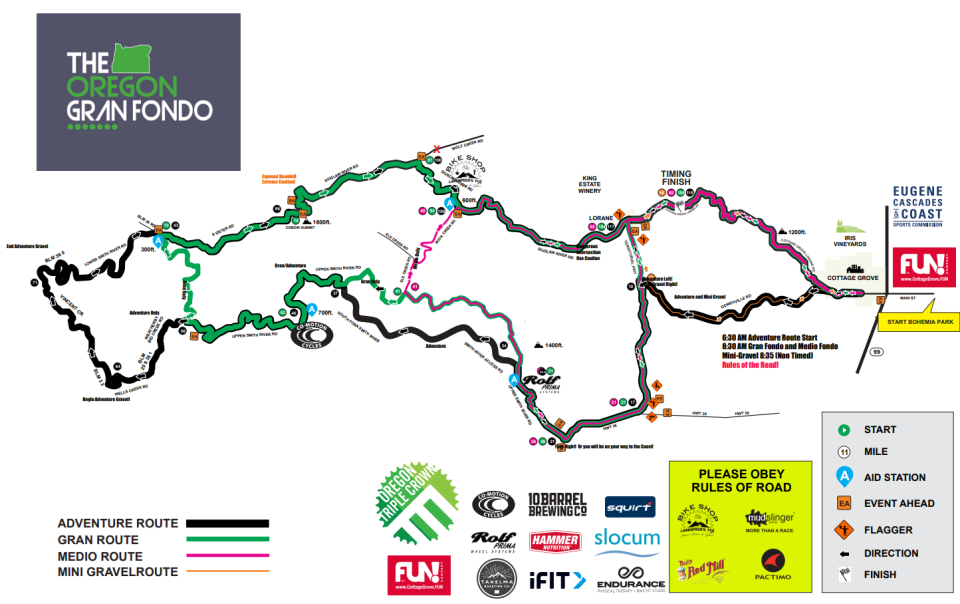 One The Oregon Gran Fondo features the legendary roads and climbs of the ancient Siuslaw National Forest