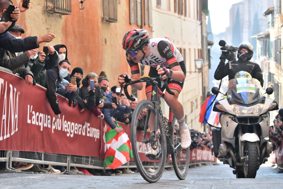 Pogacar leaves rivals in the dust with stunning solo attack at Strade Bianche