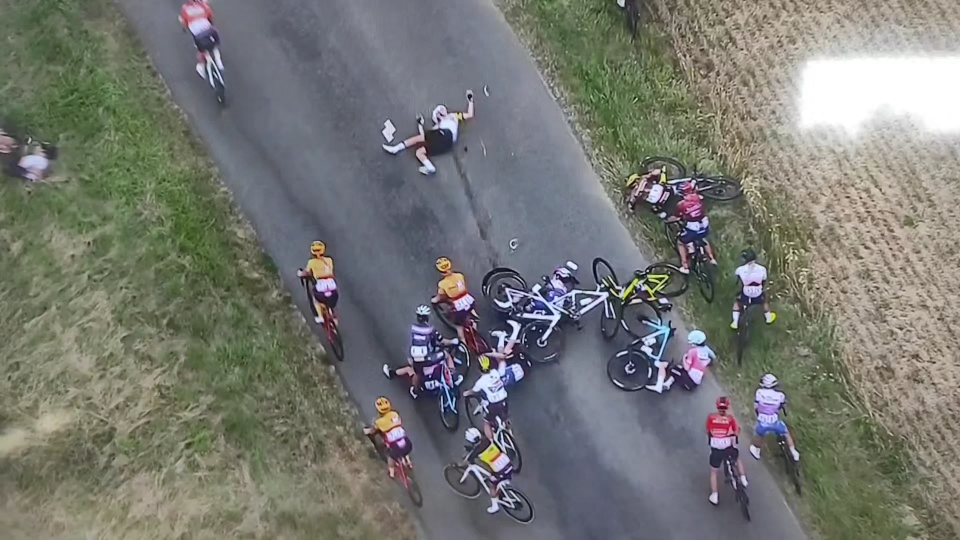 VIDEO: Carnage Crashes at the Tour de France Femmes