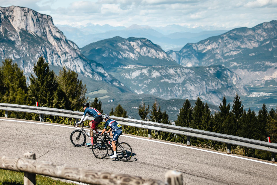 Bondone is a really tough climb, but what’s breathtaking is the view of the city and alps from the top