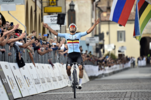 Gianni Vermeersch wins the first men's UCI Gravel World Championships