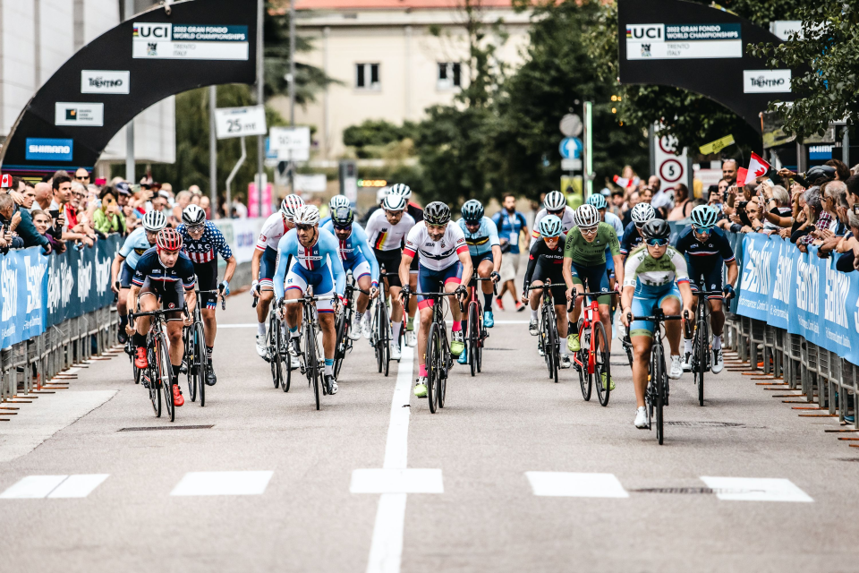 Slovenia 1 won the team event raced around the Le Albere district, concluding the day 2 of the UCI Gran Fondo World Championships