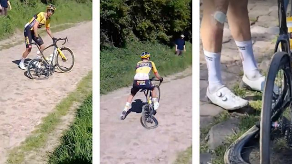 VIDEO: Carbon Wheels dramatically collapse at Paris-Roubaix