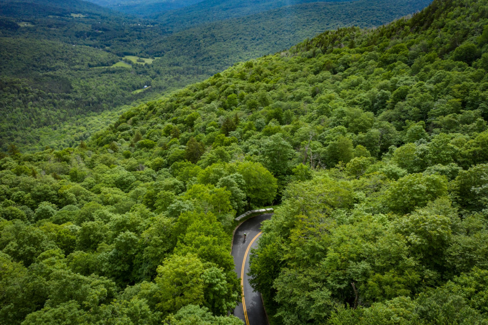 Photo: The breath-taking Green Mountains of Vermont, a cyclist’s playground