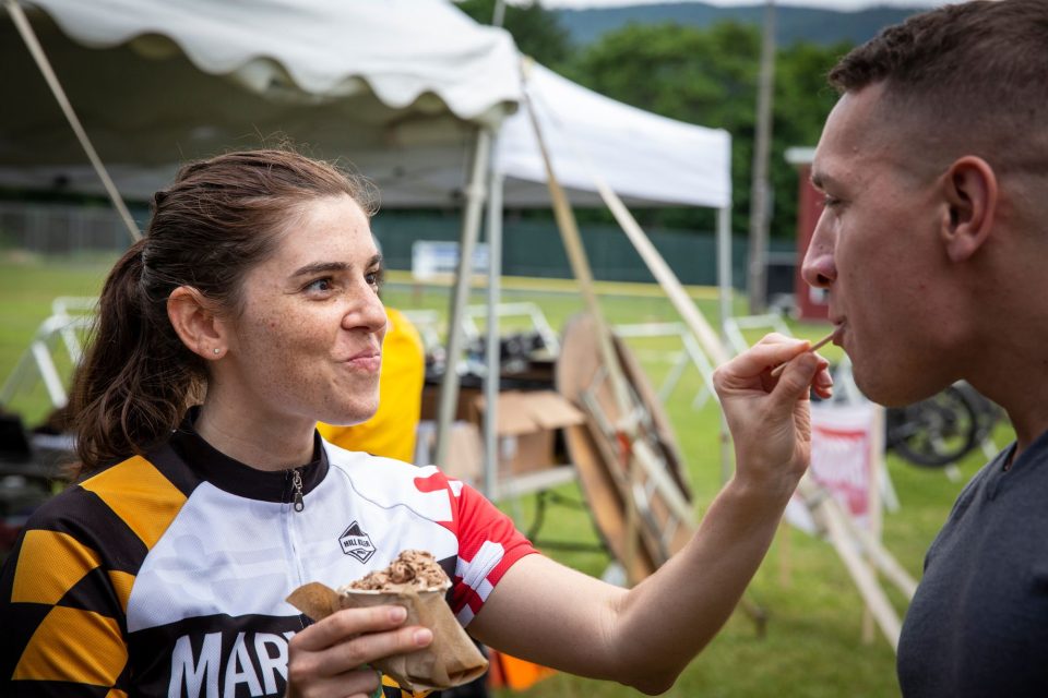 Photo: farm-to-spoon ice cream at the apres Ride after party!