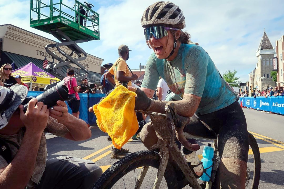 Whitney Allison came 4th overall in the women’s category at the 2022 UNBOUND 200 mile gravel race in Kansas