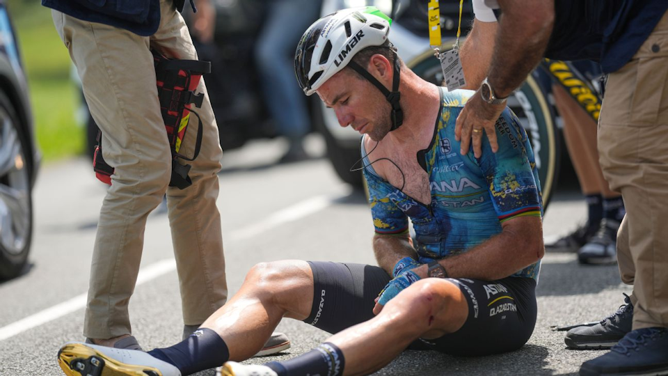 Mark crashed out of the 2023 Tour de France and broke his collarbone