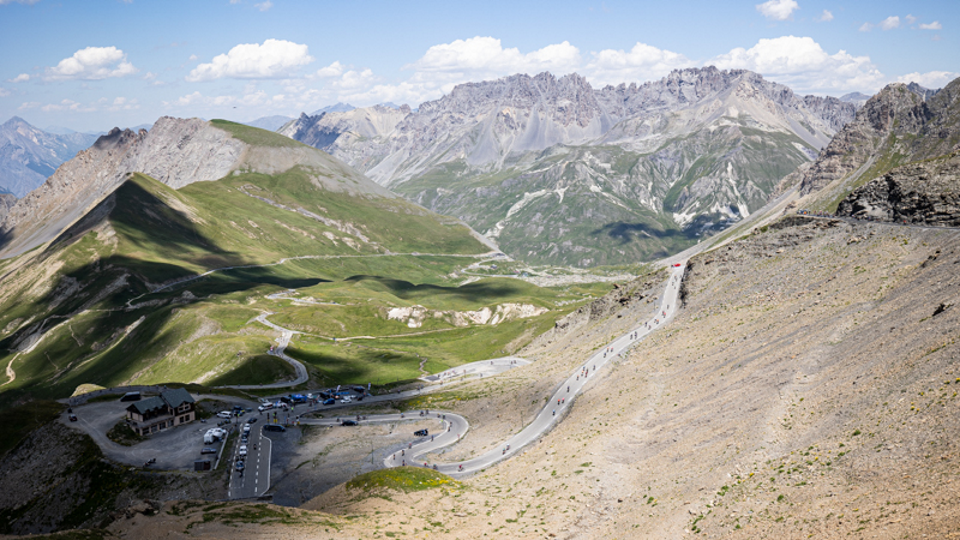 The descent of the Col du Galibier