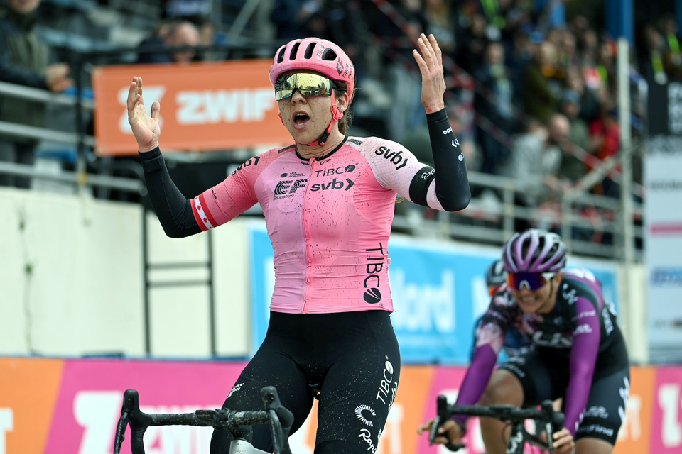 Canadian Alison Jackson sprints from the breakaway to win Paris-Roubaix