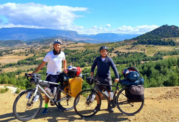 Two Crazy French Cyclists ride over 4,300 miles to watch Soccer World Cup!