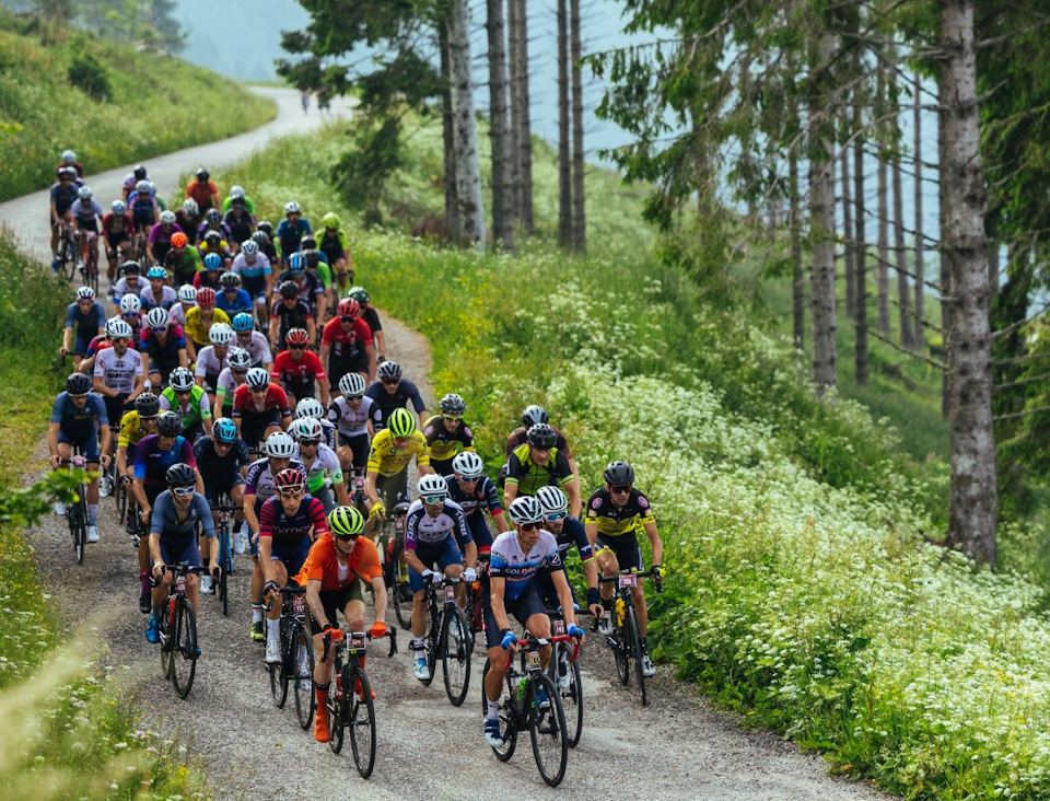 Senni and Palmisano at the classic Granfondo Sportful Dolomiti 