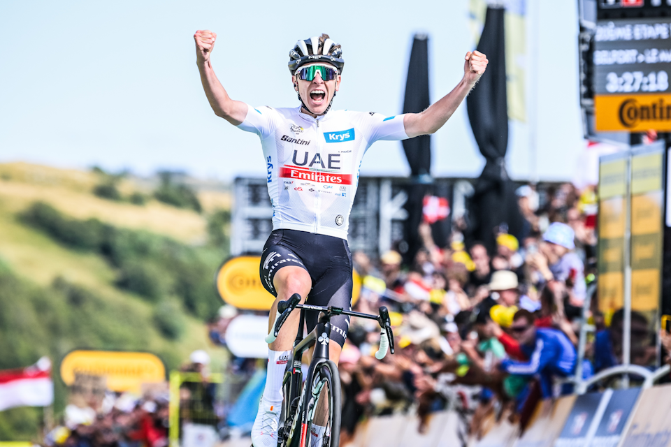 Tadej Pogacar comes away with Tour de France Stage win