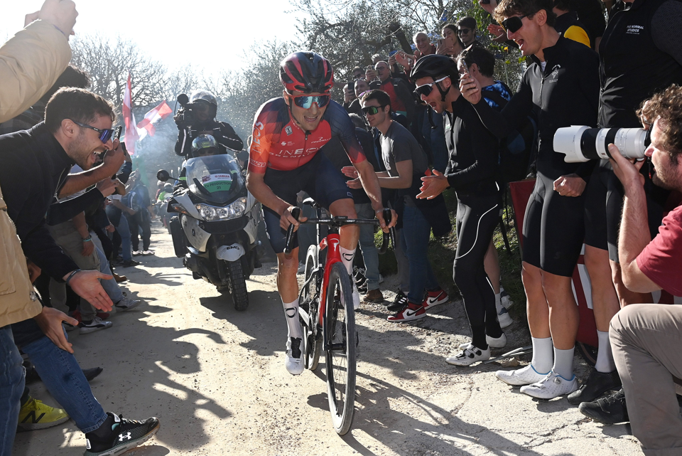 Photo: Tom Pidcock won Strade Bianche last year (2023), the Briton just holding off a powerful field to claim the Italian classic cycling race.