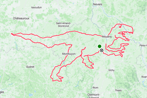 Record Largest Strava Art created with a French Dinosaur