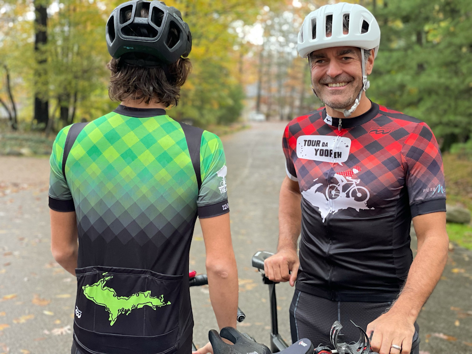 Plaid jerseys are awarded for free to the riders completing their final section during our group ride