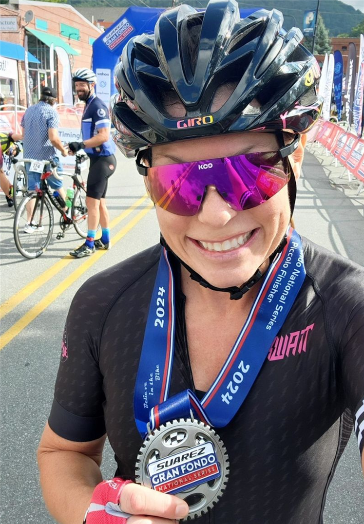 Photo: Kara Bonneau from Cary NC was fastest in the Piccolo Fondo!