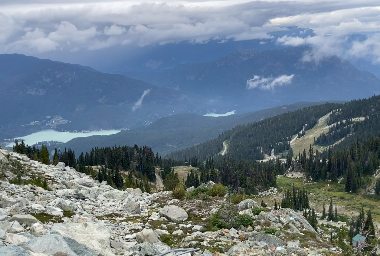 I flew across to Whistler Mountain on the breath-taking Peak to Peak Gondola and back.