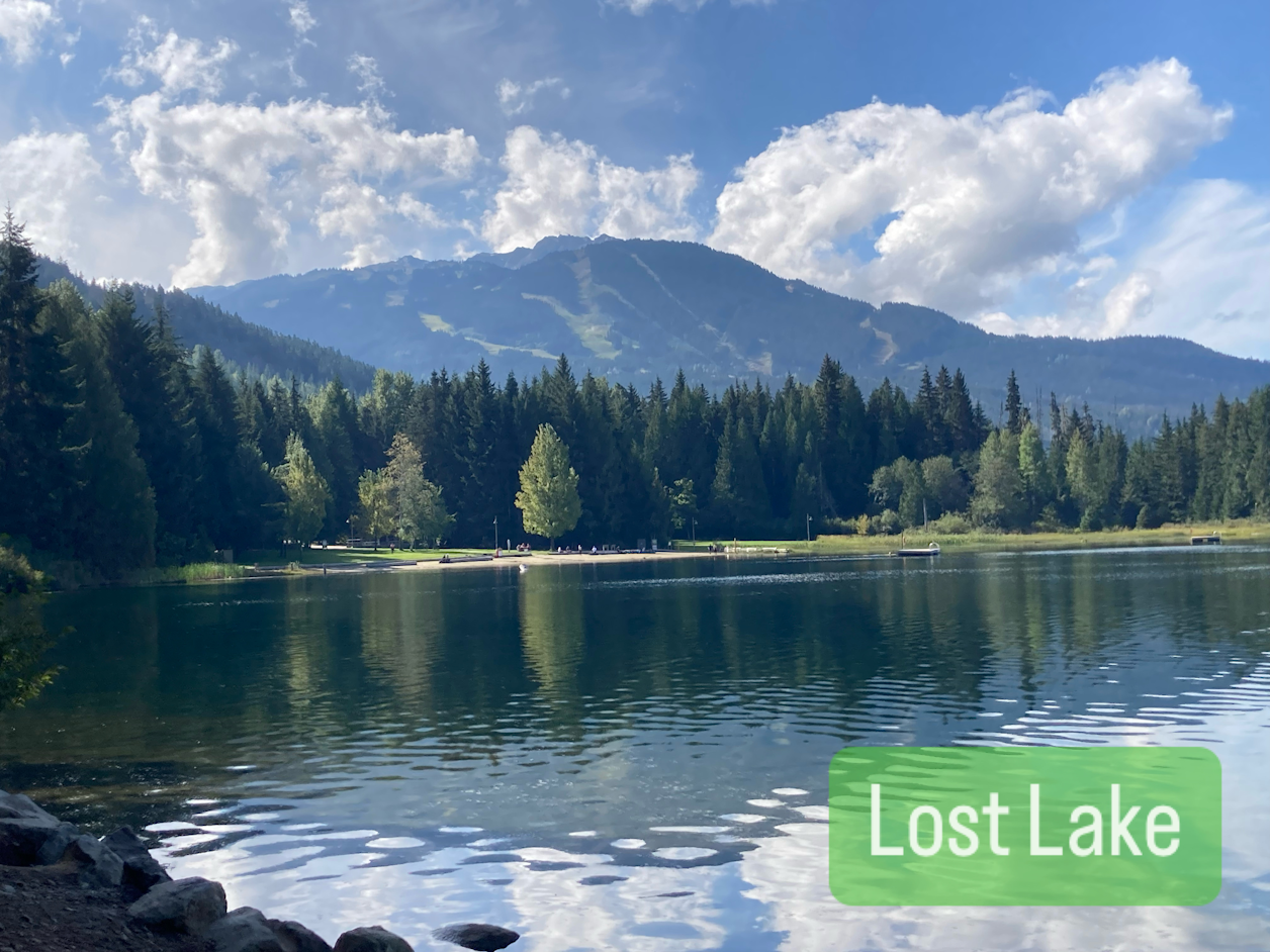 After my gravel adventure, I cooled off swimming in Lost Lake.