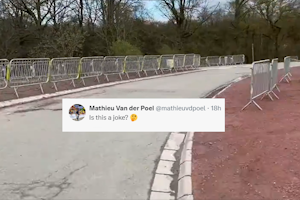 van der Poel not happy with 180 degree Arenberg Trench Chicane