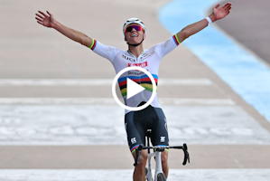 World champion Mathieu van der Poel defends Paris-Roubaix title