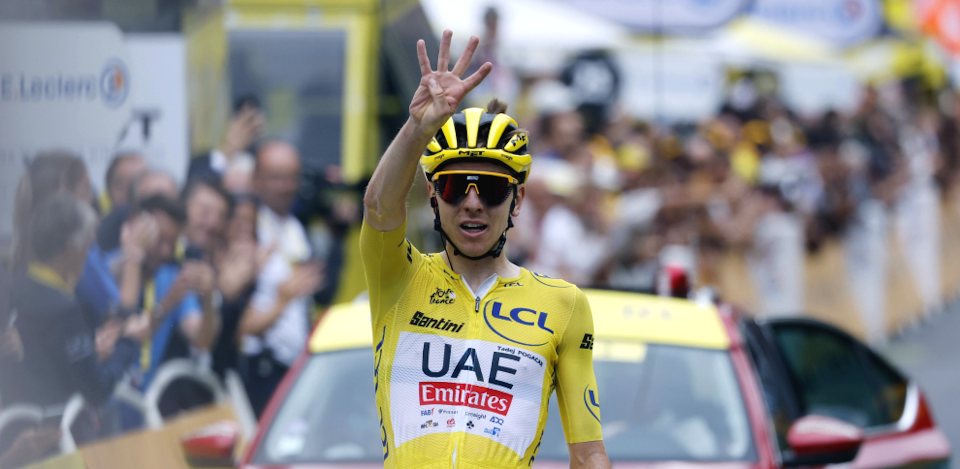 Pogacar closing in on third Tour de France title after 4th stage win