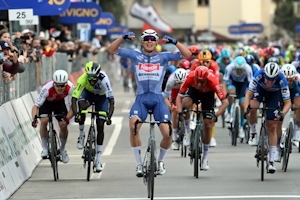 Jasper Philipsen wins opening sprint stage at Tirreno Adriatico