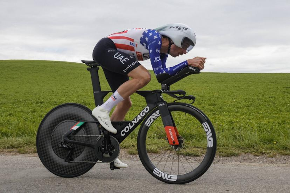 American Brandon McNulty pulls on the Red Jersey at the Vuelta Espana