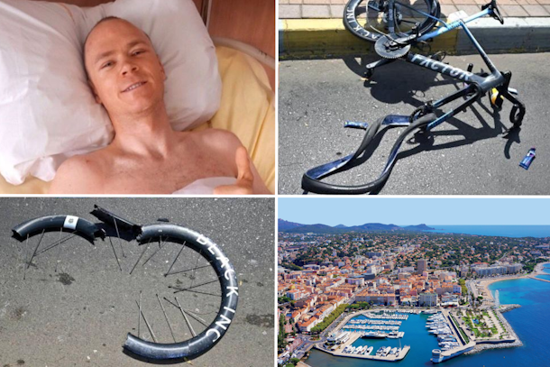 Chris Froome hit a road sign at 30mph and suffered life-threatening heart injury