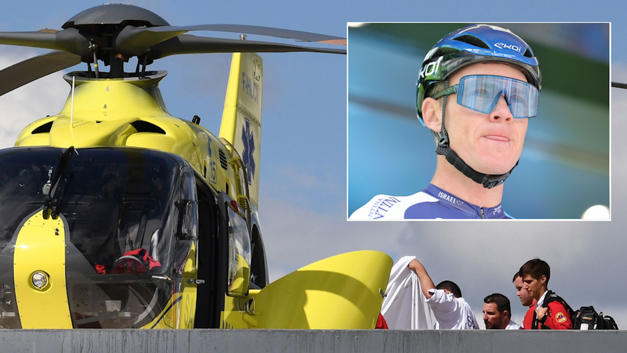 Chris Froome Airlifted to Hospital after Horror Training Crash with Severe Injuries