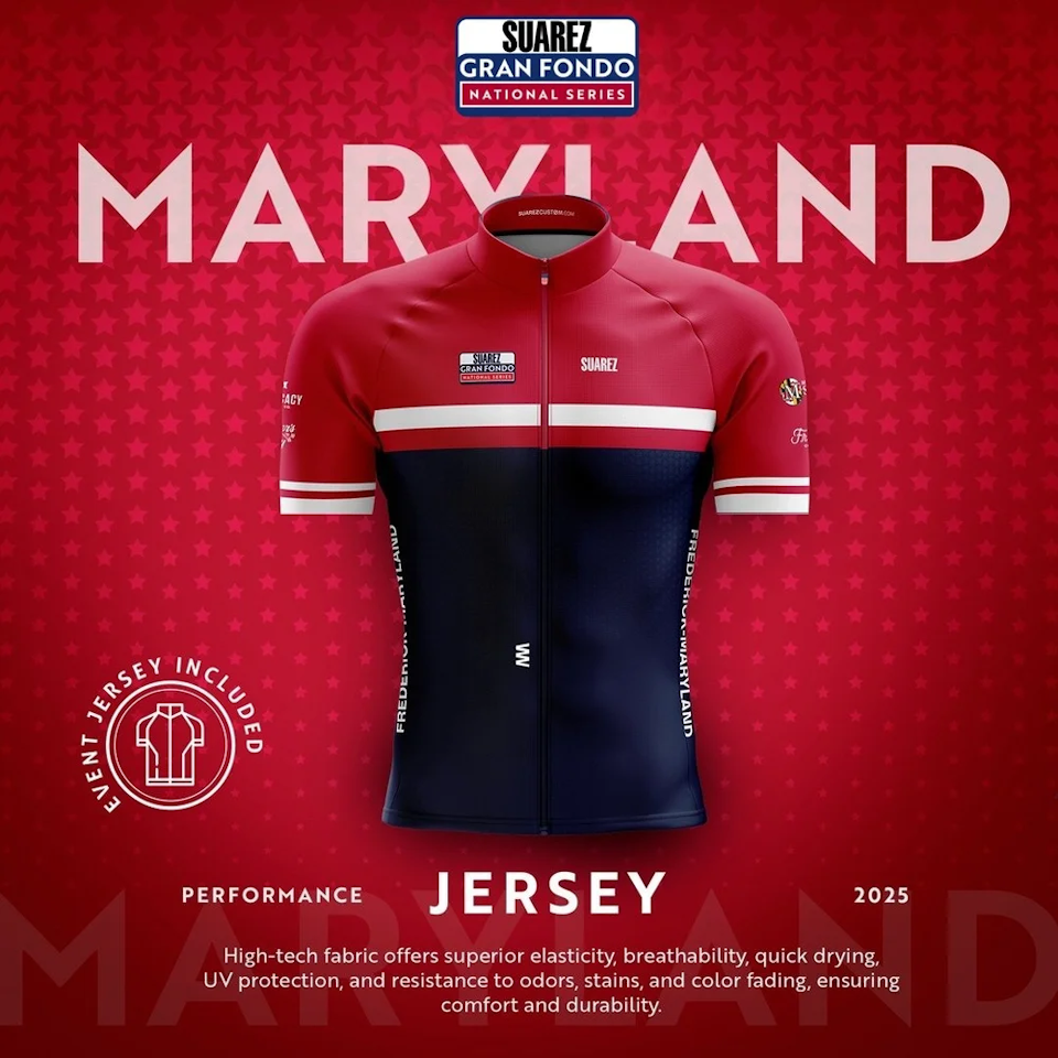 Register NOW for Gran Fondo Maryland and get a FREE Jersey!