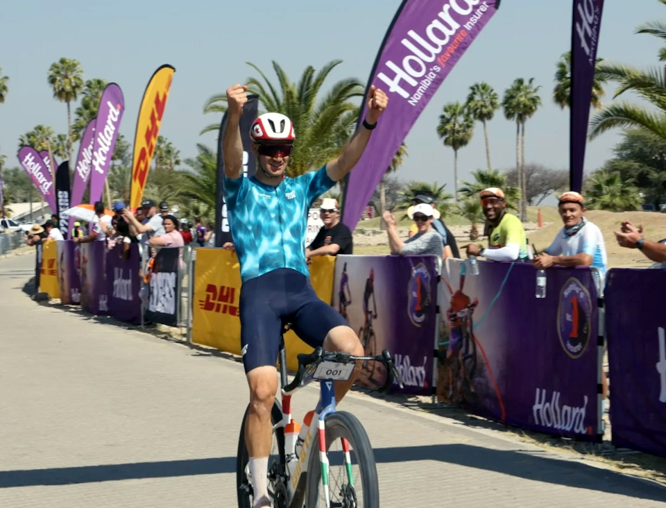 Namibian National Road Champion Alex Miller, representing Swatt Club, took first place in the men’s elite category