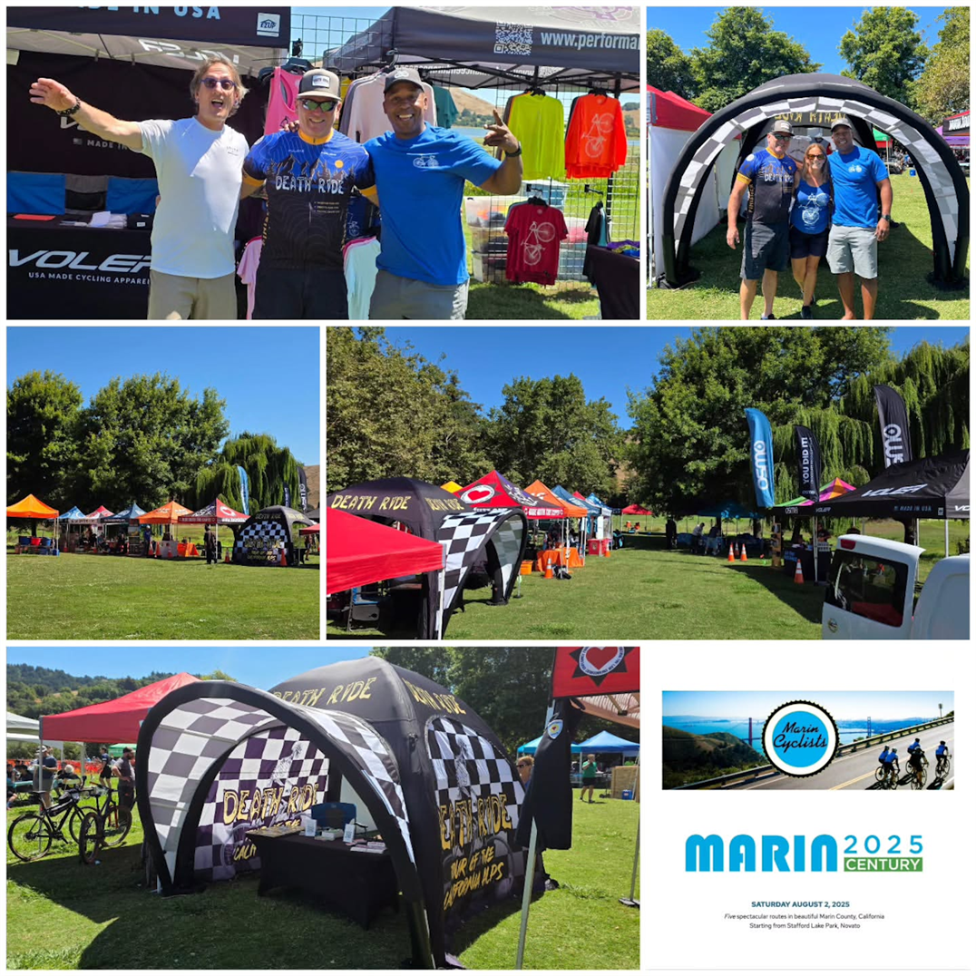 Photo: @tourofthecaliforniaalps Amazing Day at the Marin Century @marincyclists with our friends EJ @volerapparel and Rod with @performanceendurancegear