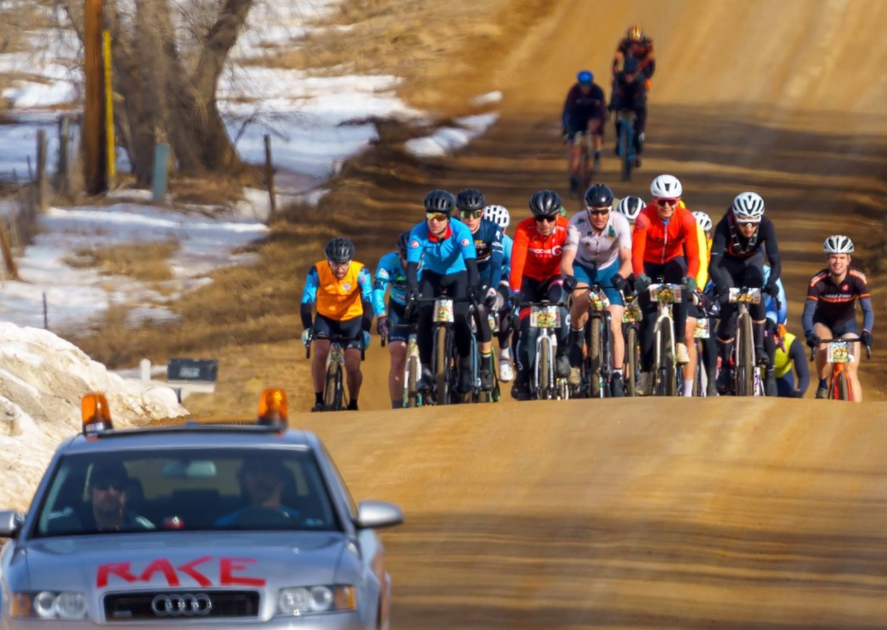 very windy conditions at Old Man Winter Bicycle Rally