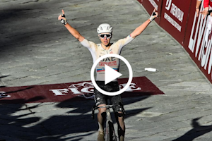 Bruised and bloodied Tadej Pogacar wins Strade Bianche