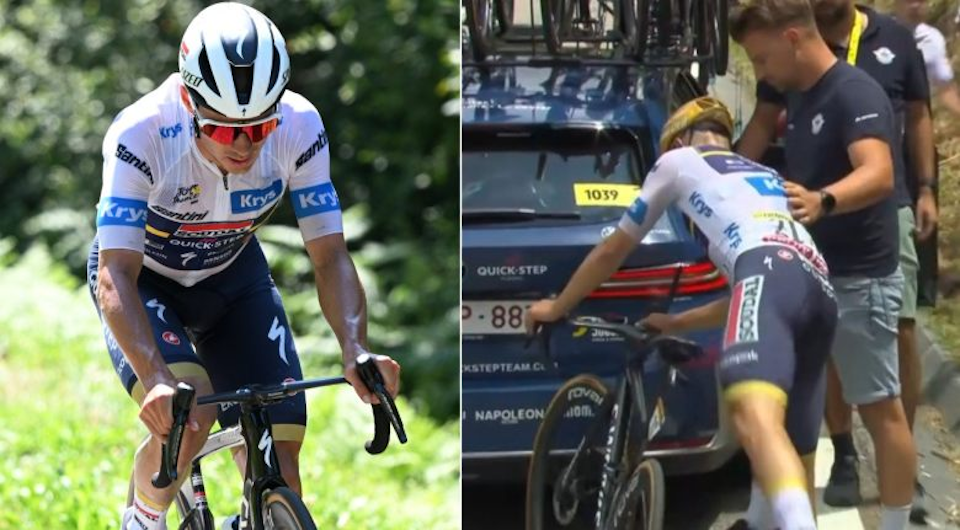 Remco Evenepoel pulls out of Tour de France on Tourmalet