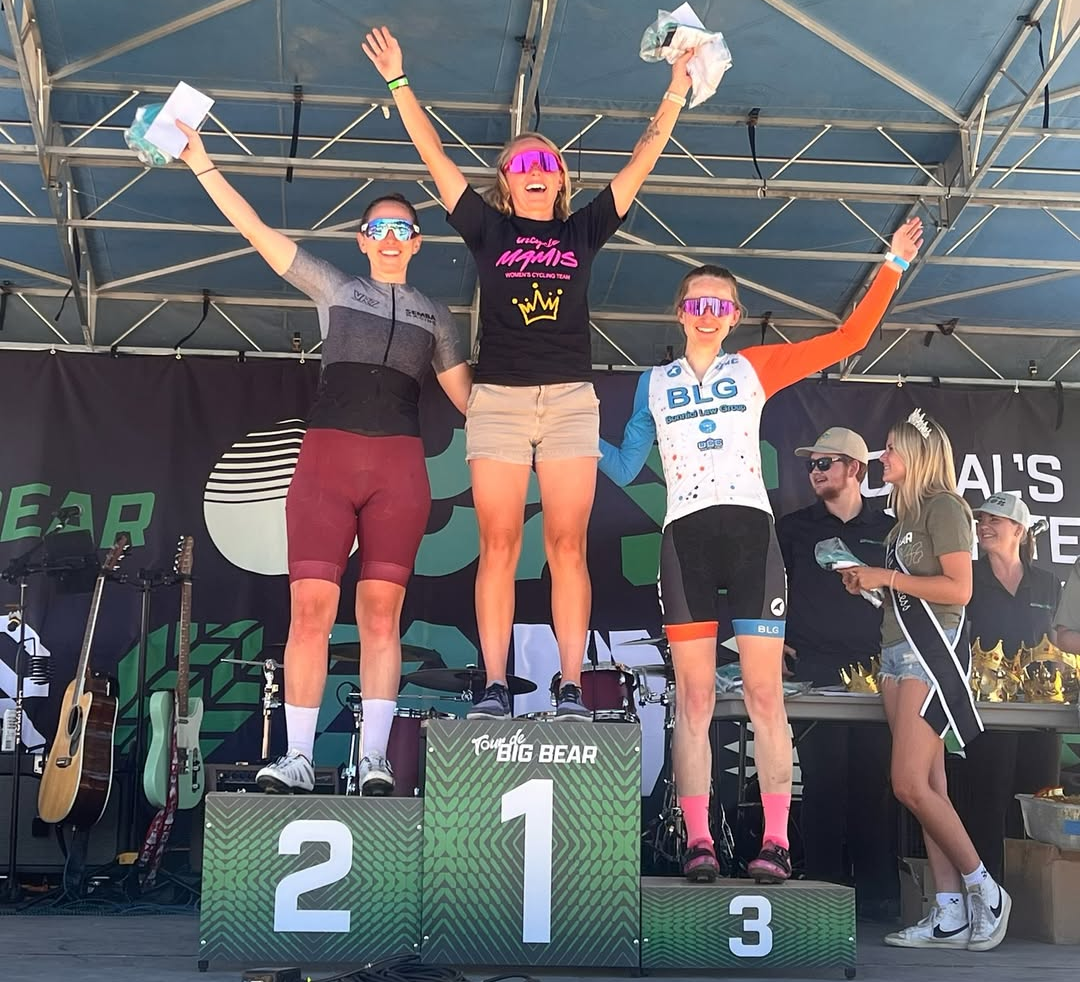 Women’s 100 mile QOM: Paige Handy 2nd, Courtney Sullivan 1st and Amy Ousterhout 3rd