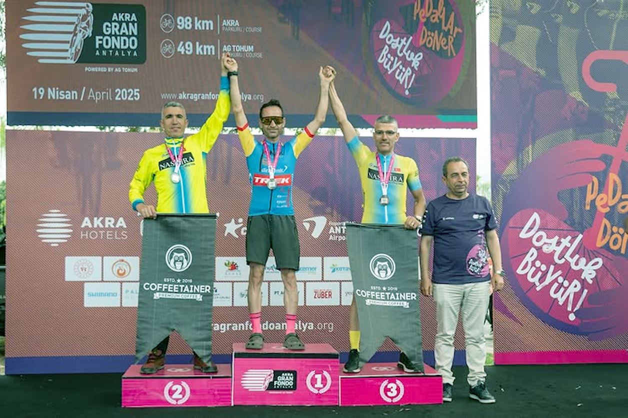 Dimitrii Shevarov (HBFS), 32, crossed the finish line first in the 92.6 km gran fondo road race