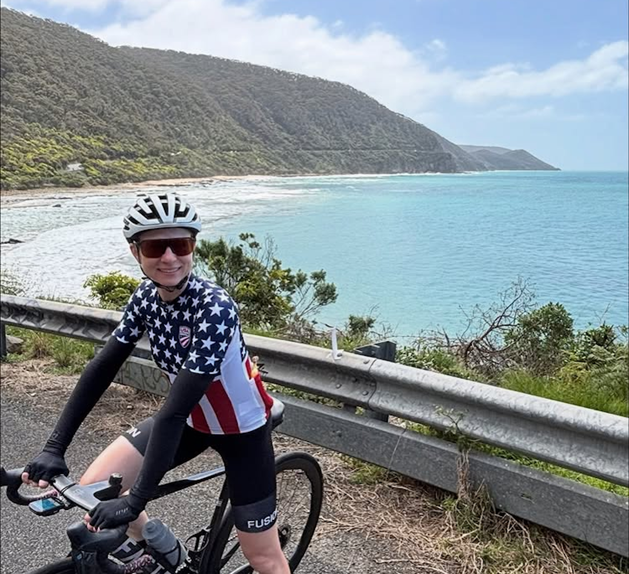 American cyclist Jill Patterson won the women's Gran Fondo Gold Medal