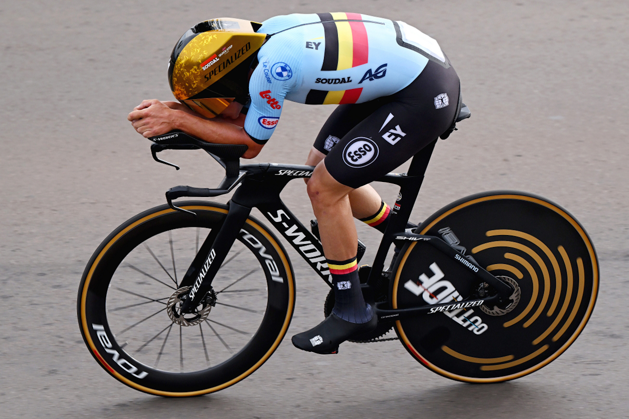 Evenepoel secured his third consecutive ITT world title