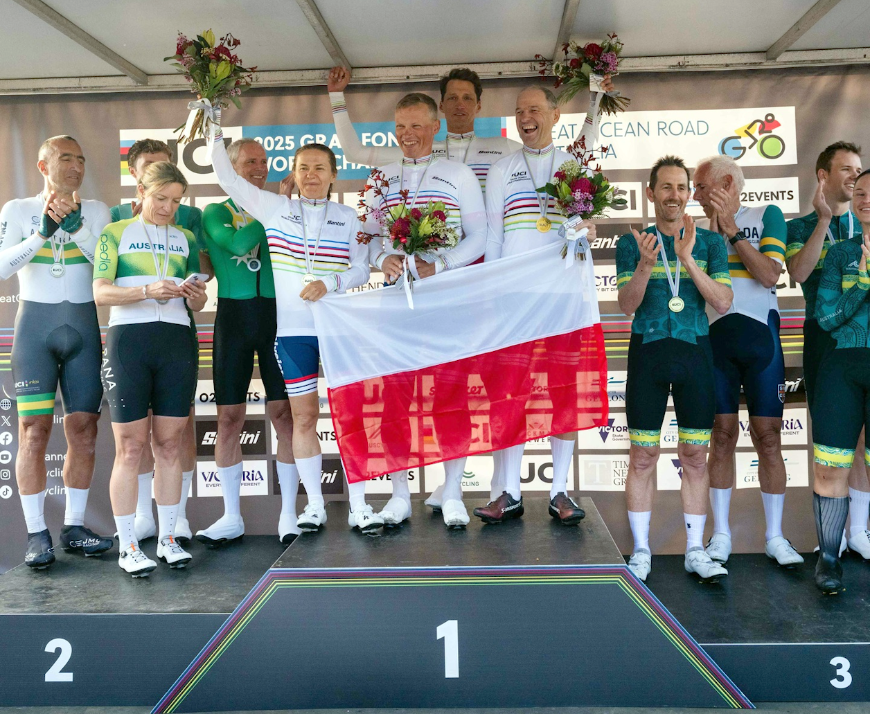 2025 UCI Gran World Championships Team Relay Podium