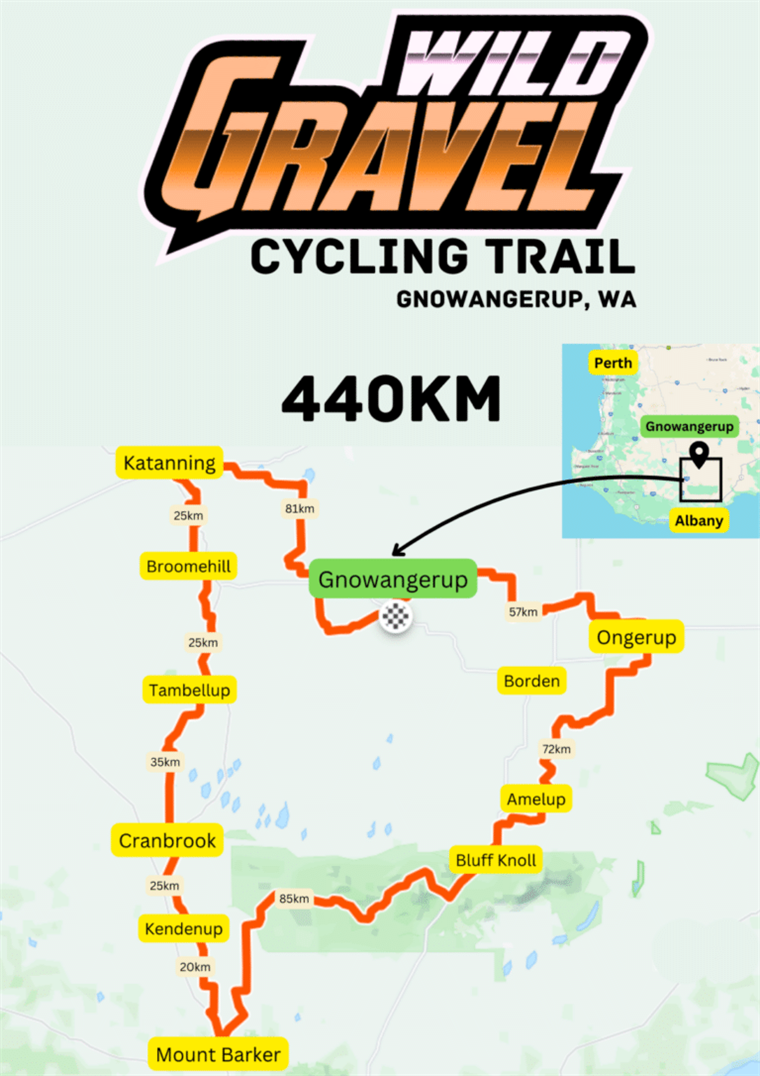 Long-distance gravel trail opens in Western Australia