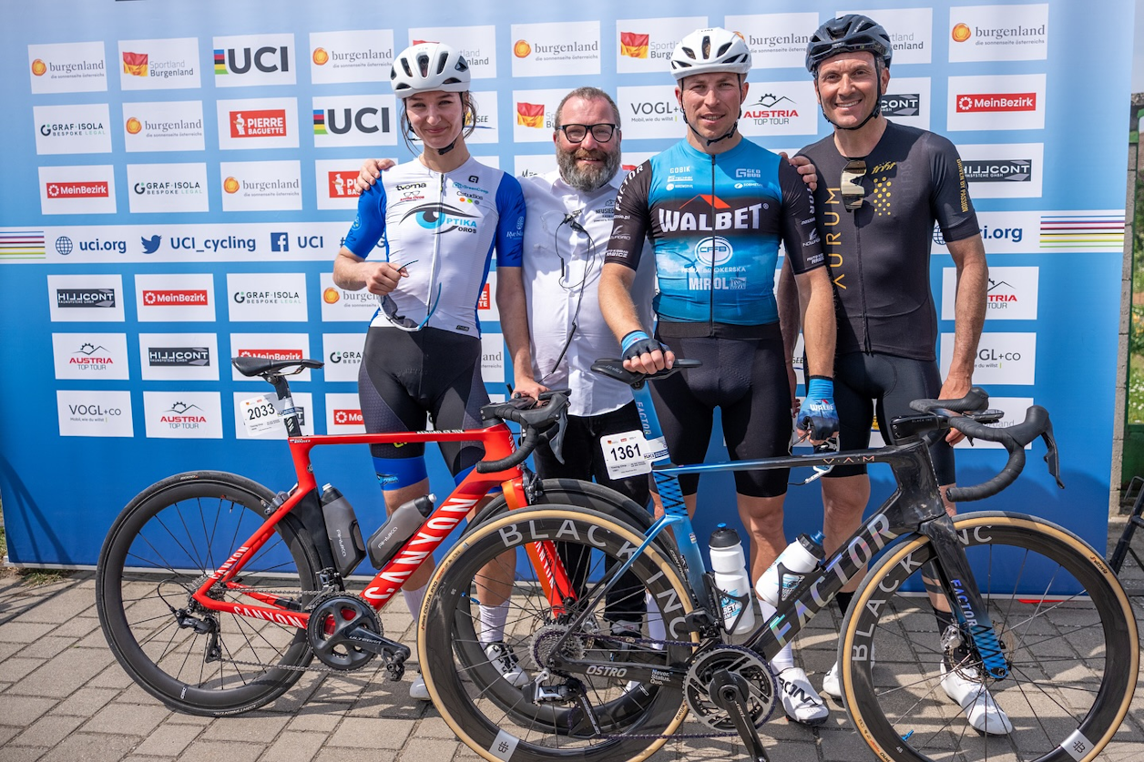 Alica Bradlerova and Gracjan Szelag take victory at 2026 UCI Neusiedlersee Radmarathon