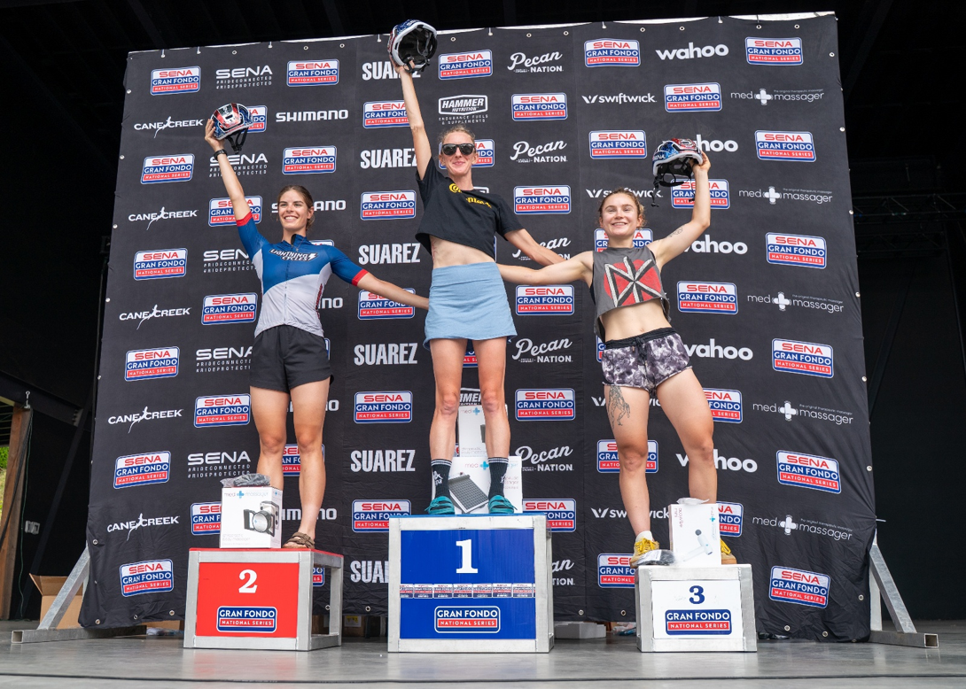 The Gran Fondo women’s race saw Jennifer Thornton-Brooks take a commanding victory The Gran Fondo women’s race saw Jennifer Thornton-Brooks take a commanding victory